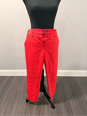 Express Cropped Straight-Leg Jeans reddish pink (salmon)